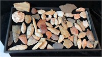 Tray Lot of Native American Arrowheads