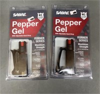 2 New Sabre Pepper Gel Spray