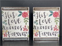 Two new Brownlow Gifts wood block signs