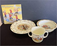 Royal Doulton Bunnykins bowl & cup/ teaching