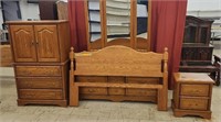 Bedroom Set - Dresser 18"x22.5"x56", Headboard