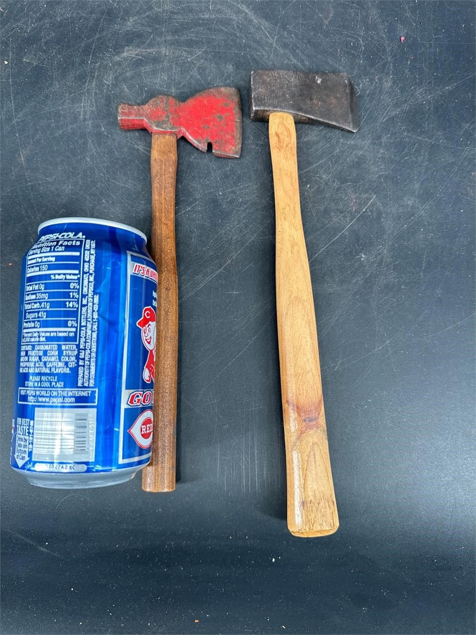 LOT OF 2 SMALL TOY HATCHET AND AXES