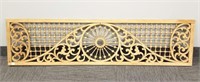 Antique oak stick & ball fretwork piece - 67" wide