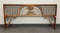 Antique oak stick & ball fretwork piece - 54" wide