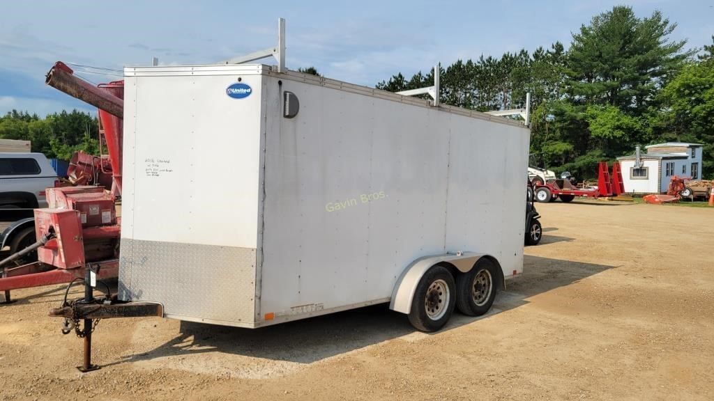 2016 United 14' Enclosed Trailer