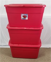 Totes Plastic Multipurpose with Lids Red (3)