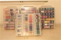 4 Cases w/ assorted thread