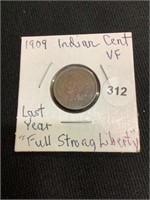 1909 Indian Penny, Last Year