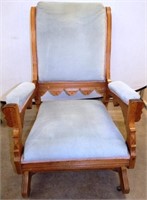 Eastlake-Style Coil Spring-Loaded Rocking Chair