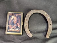 Wild as the Wind Cigarette Case & Horse Shoe