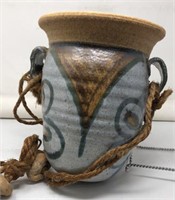 Stoneware Pottery Hanging Planter 10” H x 8” R