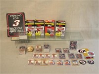 GRABBOX OF SPORTS CARDS, ETC.: