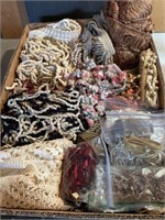 LARGE BOX OF VINTAGE TRIM AND FANCY LACE
