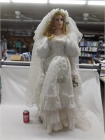 42" Doll in Wedding Dress w/Stand