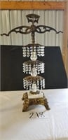 Marble Base Table Decor w/ Prisms