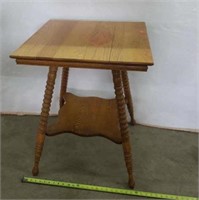 Antique Oak End Table 24" sq. x 29"t