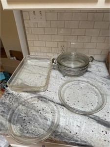 Fire King & Pyrex Baking Dishes and chaffing dish