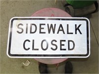 Sidewalk Closed Sign