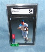 Derek Jeter 1993 graded silver foil rookie card