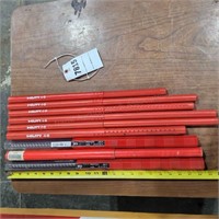 9 Hilti masonary bits mostly new in cases