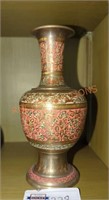 vintage brass vase