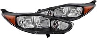 Fiesta 14-18 Halogen OE Headlights Set Black