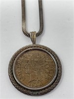 Sterling Necklace with 1908 Coin