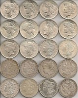 (20) Common Date US Silver Dollars Mix
