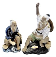 Chinese Ceramic Mudman Fishermen