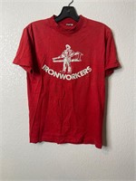 Vintage Ironworkers Shirt Red 80s