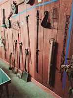 Antiques: Pitch Fork, Axe, Single Tree, Scythe