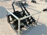 BRAND NEW SKIDSTEER AUGER WITH THREE BITS