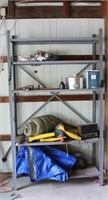 Metal Shelf with Contents