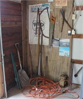 Contents of Corners, Extension Cords, Hand Tools,