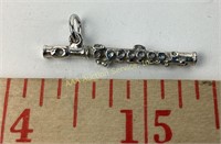 Sterling flute charm 2 grams