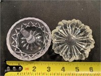(2) Glass Jewelry Dishes