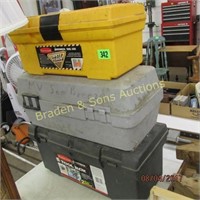 GROUP OF 3 PLASTIC TOOL BOXES