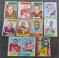 11 CARD LOT 1960's ASSORTED FOOTBALL CARDS