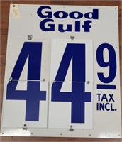 "Good Gulf" Single-Sided Metal Price Sign