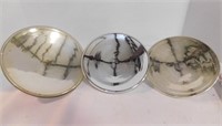 3 Round Mercury Reflectors for Kerosene Lamps