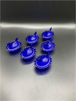 6CT Cobalt Blue Little Hen Salt Dips