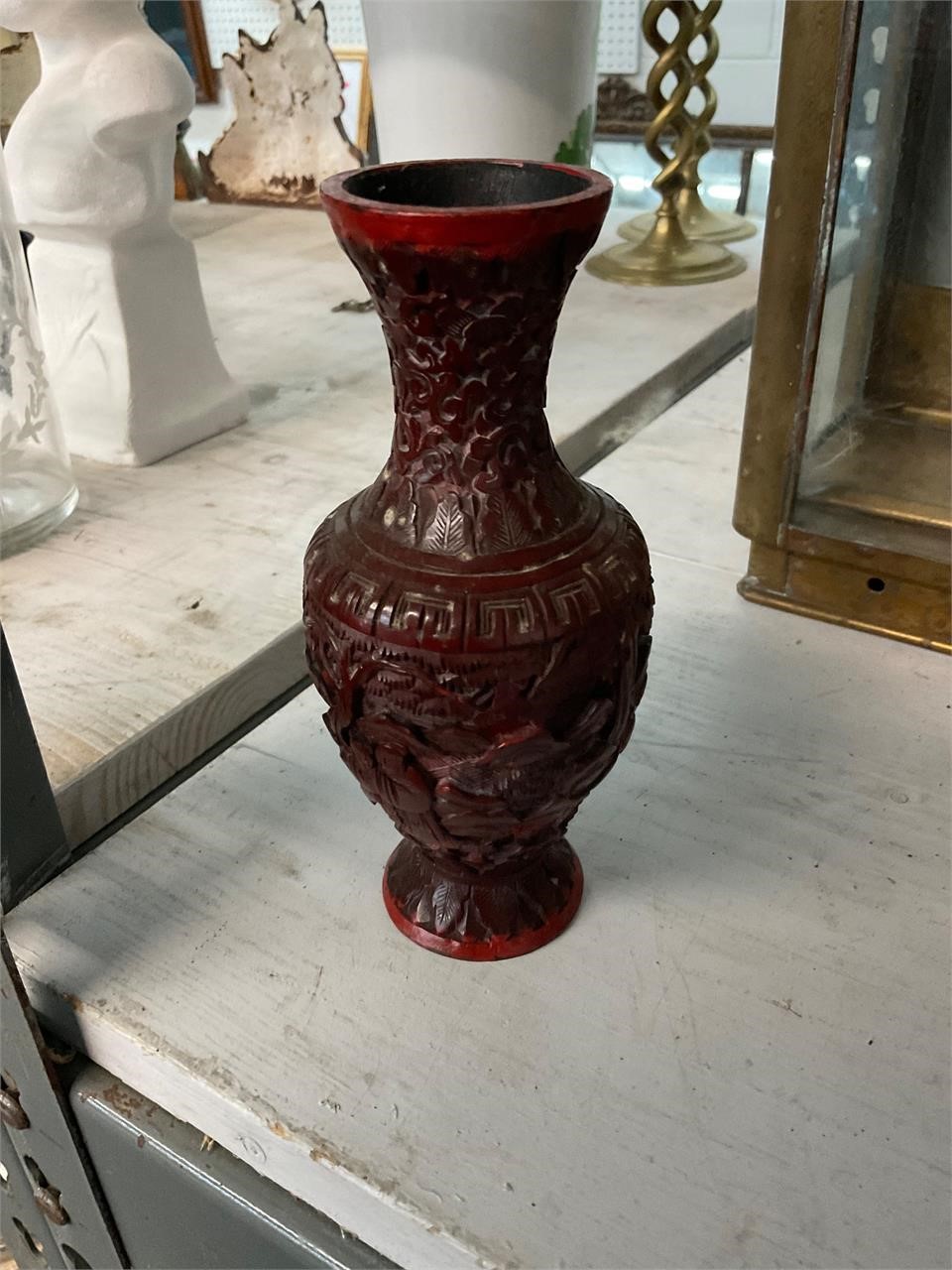 East Asian Cinnabar Vase