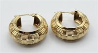 14k Yellow Gold Pierced Earrings 3.6g
