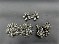 Vintage Jewelry Clip On Earrings, 1 is Kramer NY