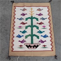 NAVAJO TEXTILE BY COLLEEN MOUNTAIN "TREE OF LIFE"