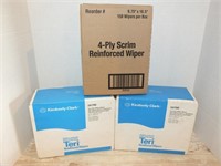 (3) BOXES OF 4 PLY WIPERS