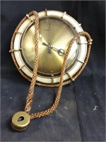 Vintage chime wall clock  10" round