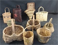 Assortment of unique woven  baskets