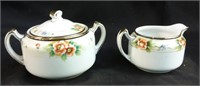 Nippon china cream and sugar bowl