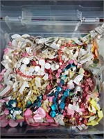Plastic Tote Full of Jewelry Making Beads-Most